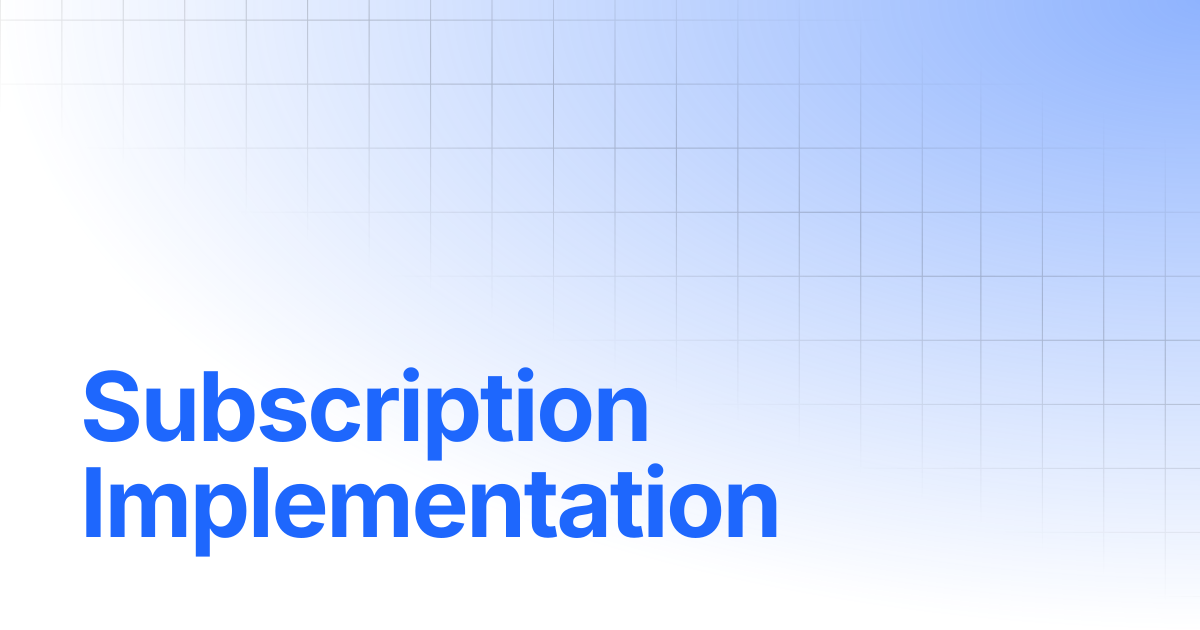 Subscription Implementation | EN | iyzico