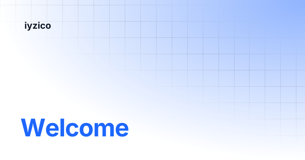 Welcome iyzico