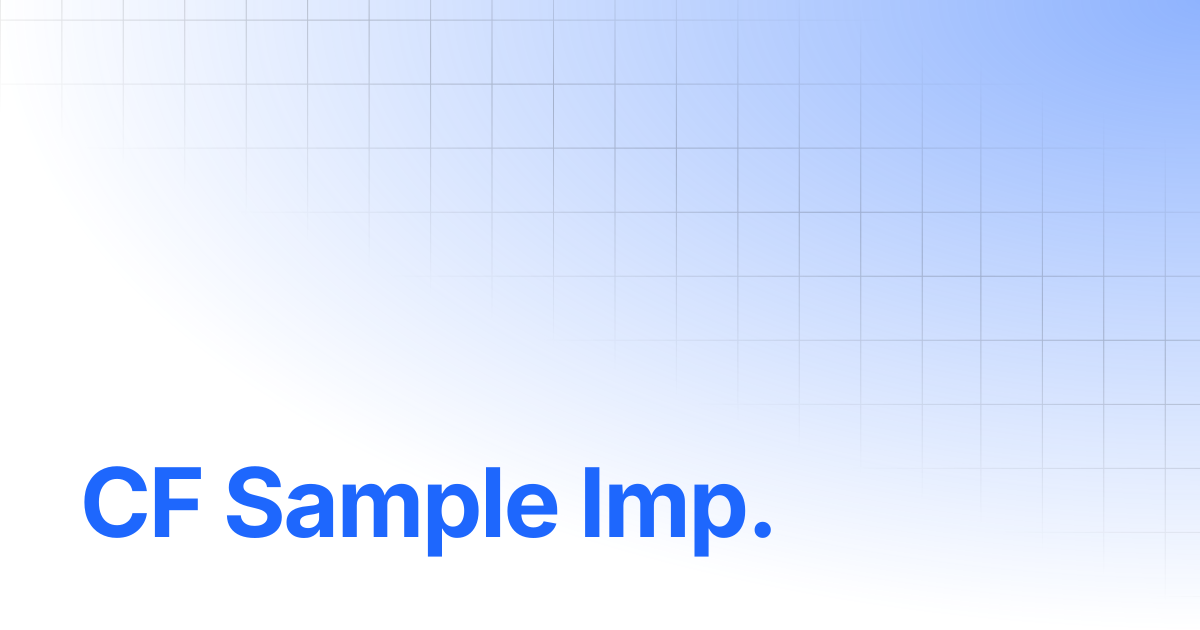 CF Sample Imp. | EN | iyzico
